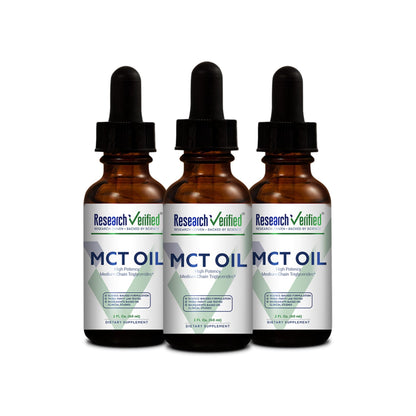Research Verified 100% MCT Oil - 2 Fl. Oz. - 1 Bottle - Vegan Friendly