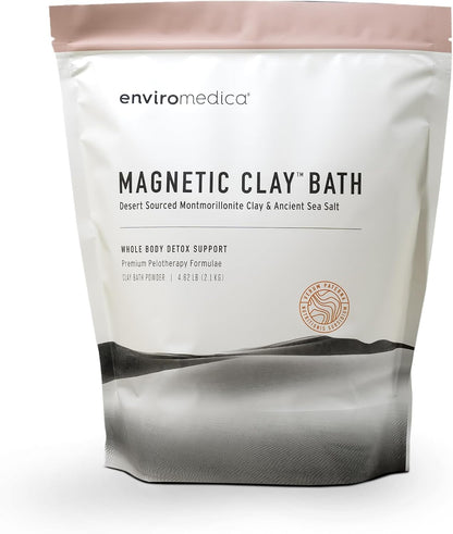 Magnetic Bentonite Clay Bath Soak, Detox & Cleanse, 500g | Sodium & calcium bentonite with Himalayan salt. Use as body soak, foot soak, or face clay mask. Rejuvenating & cleansing.