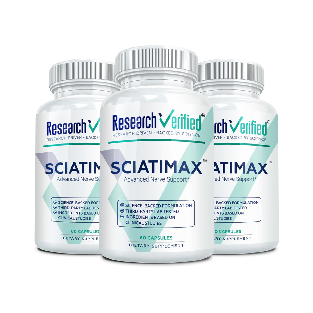 Research Verified Sciatimax – Sciatica & Nerve Support with B Vitamins, Magnesium, Corydalis, Boswellia & Alpha Lipoic Acid – 60 Vegan Capsules
