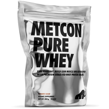 MetCon Whey Protein Isolate - Premium Grass-Fed Whey Protein Isolate Powder with 5 All-Natural Ingredients, No Fillers, Organic Vanilla Flavor (460g)