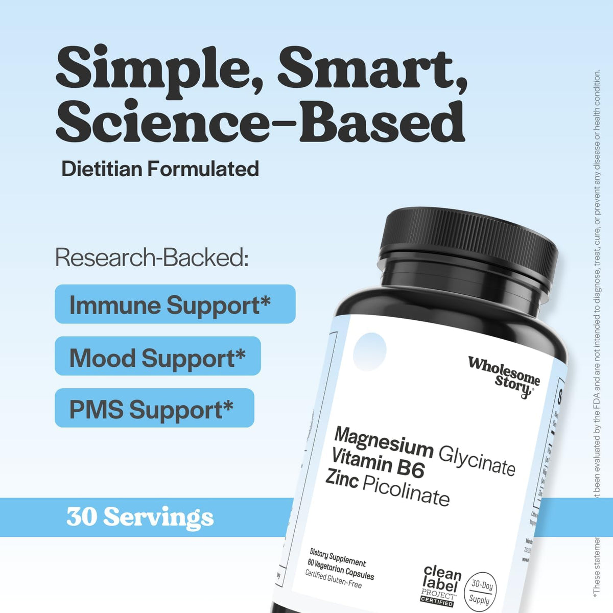 Zinc Picolinate, Magnesium Glycinate Supplements with P5P Vitamin B6 | Magnesium and Zinc Vitamin | Reproductive & Fertility Health, Hormone Balance, Immune System Support | 30 Day Supply
