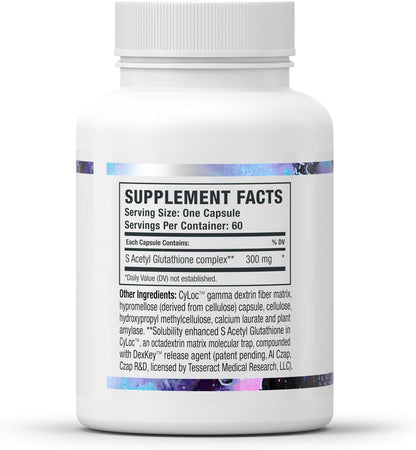 Tesseract Medical Research SafeCell S-Acetyl Glutathione Supplement for Neuro Health Support & AnaQuell QR, Stress Relief & Mood Support Supplement
