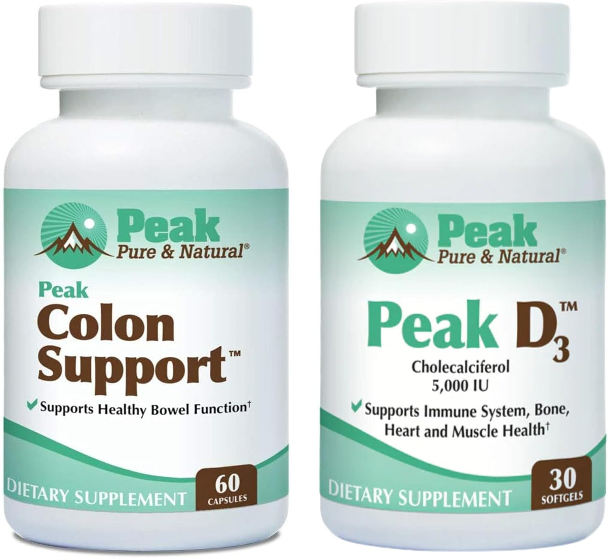 Peak Pure & Natural Colon Support & Peak D3
