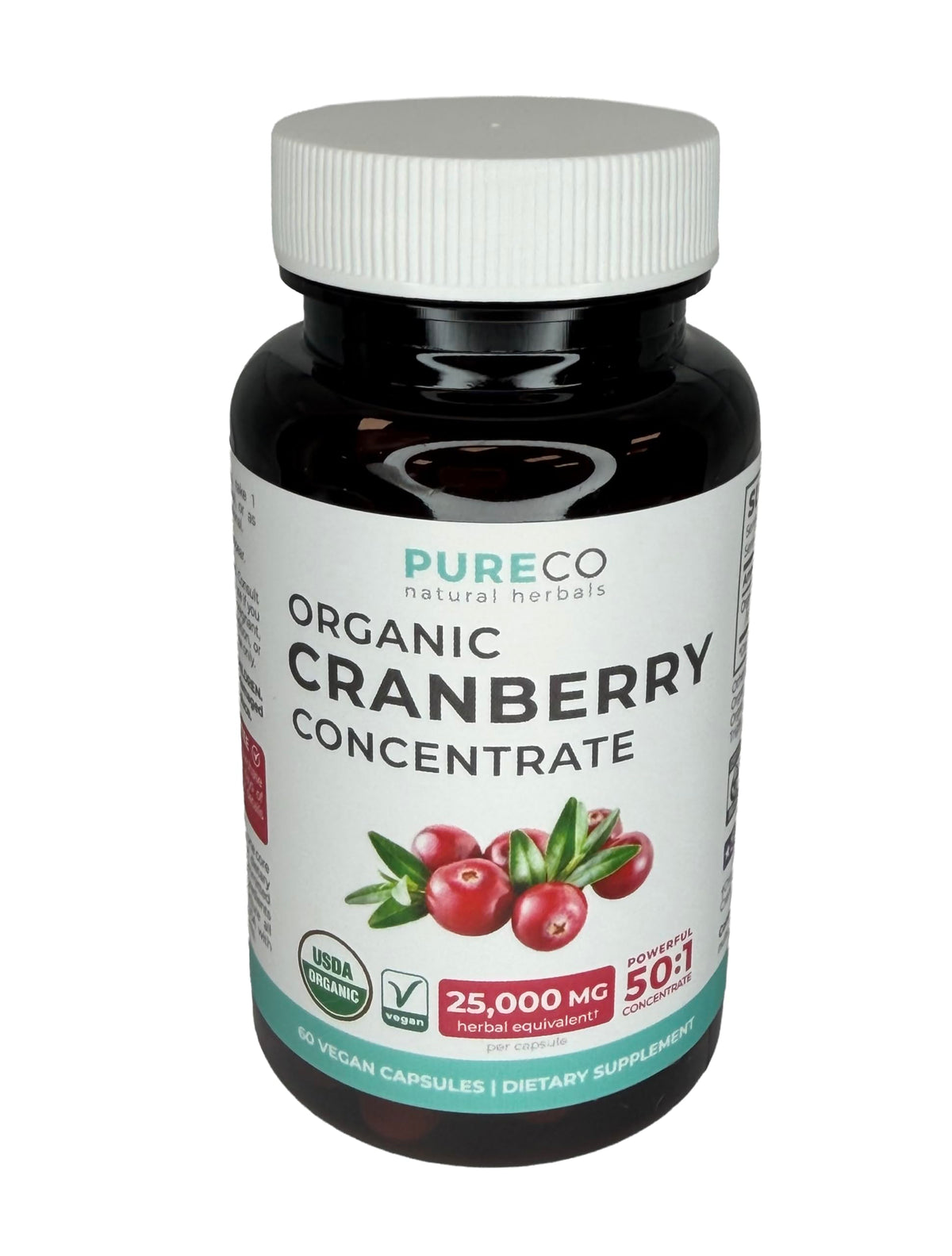 Organic Cranberry Pills - Vegan Supplement for Urinary Tract Health & Kidney Cleanse - Cranberry Pills for Women 500mg 50:1 Cranberry Concentrate Per Serving - Urinary Tract Support - 60 Capsules