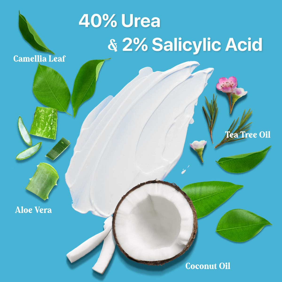 Ebanel Bundle of 2 Pack 40% Urea Cream 4.6 Oz, and Pain Relief Cream Arnica Menthol 2.28 Oz