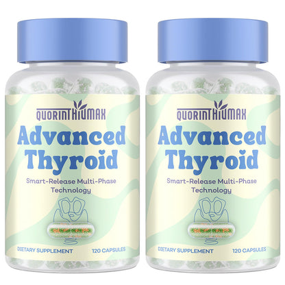 Thyroid Support Supplement for Women 120 Capsules - Smart-Release Micro-Beads with ThyroSynth™ & GutThyro™ - Advanced Thyroid Complex, Ashwagandha, Marine Collagen & 20B CFU Probiotics - 1 Bottle