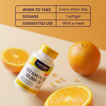Healthy Origins Vitamin D3 10,000 IU 250 mcg, 360 Softgels