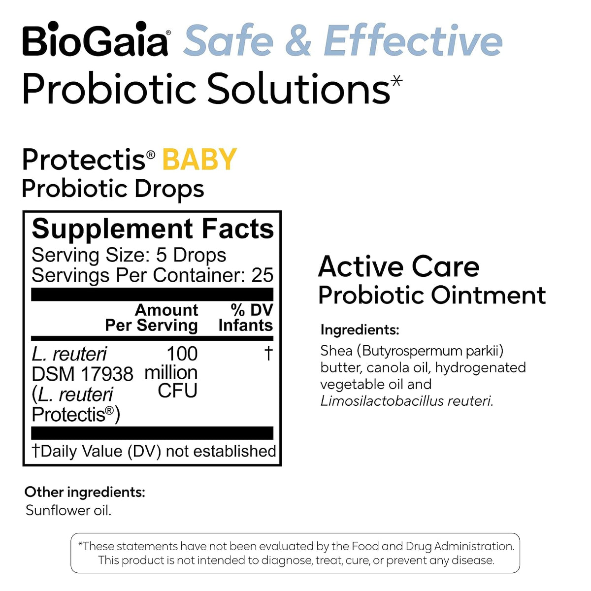 BioGaia Baby Probiotic Essentials For Digestive & Skin Health | Drops Ease Colic, Gas & Tummy Issues | Ointment Soothes & Hydrates Dry, Irritated Skin