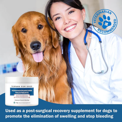 Quick Stop Bleeding for Dogs, Natural Yunnan Sanqi & Herbal Powder | Supports Internal Bleeding, Hemangiosarcoma, Bloody Stools, Post-Surgical Recovery, Ulcers, Severe Bruising, 60g