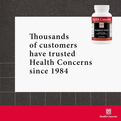 Health Concerns Marrow Plus – Bone Marrow & Blood Generation Herbal Supplement – Chinese Herbal Formula for Anemia, & Circulation Support – Astragus, Salvia, & Tangerine Extracts – 90 Capsules
