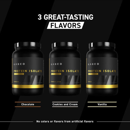 Kaged Whey Protein Isolate Elite Powder | Vanilla | Whey, Casein, & Milk Protein Blend | Post Workout Recovery Drink | Supports Muscle Building | Supplements for Men & Women | 2 lbs