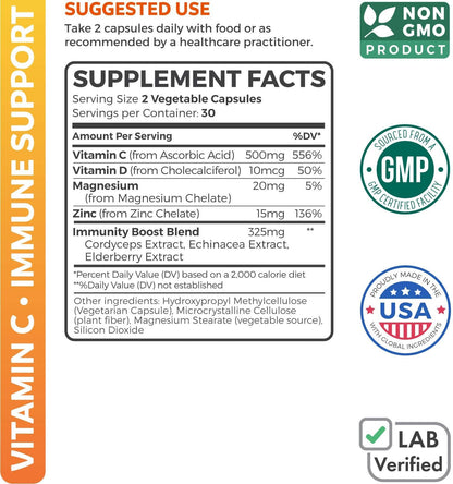 Super Greens & Vitamin C (1-Month Supply) Greens & C Synergy Bundle of Organic Super Greens Powder - Complete Superfood (60 Capsules) & & Vitamin C Immune Support (60 Vegetarian Caps)(Non-GMO) Healths Harmony buy supplements Au