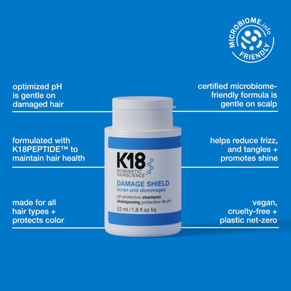 K18 Damage Shield Protective Shampoo, Reduces Frizziness & Tangles, Maintains Hair Health
