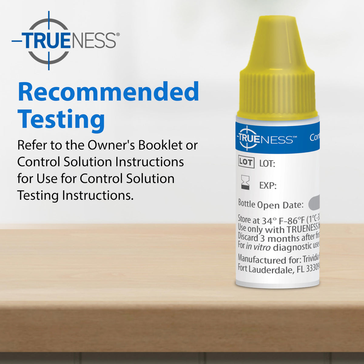 TRUENESS Level 1 Control Solution | Solution for Use with TRUENESS Blood Glucose Test Strips and Meter, Use to Confirm Glucose Testing System Works Correctly