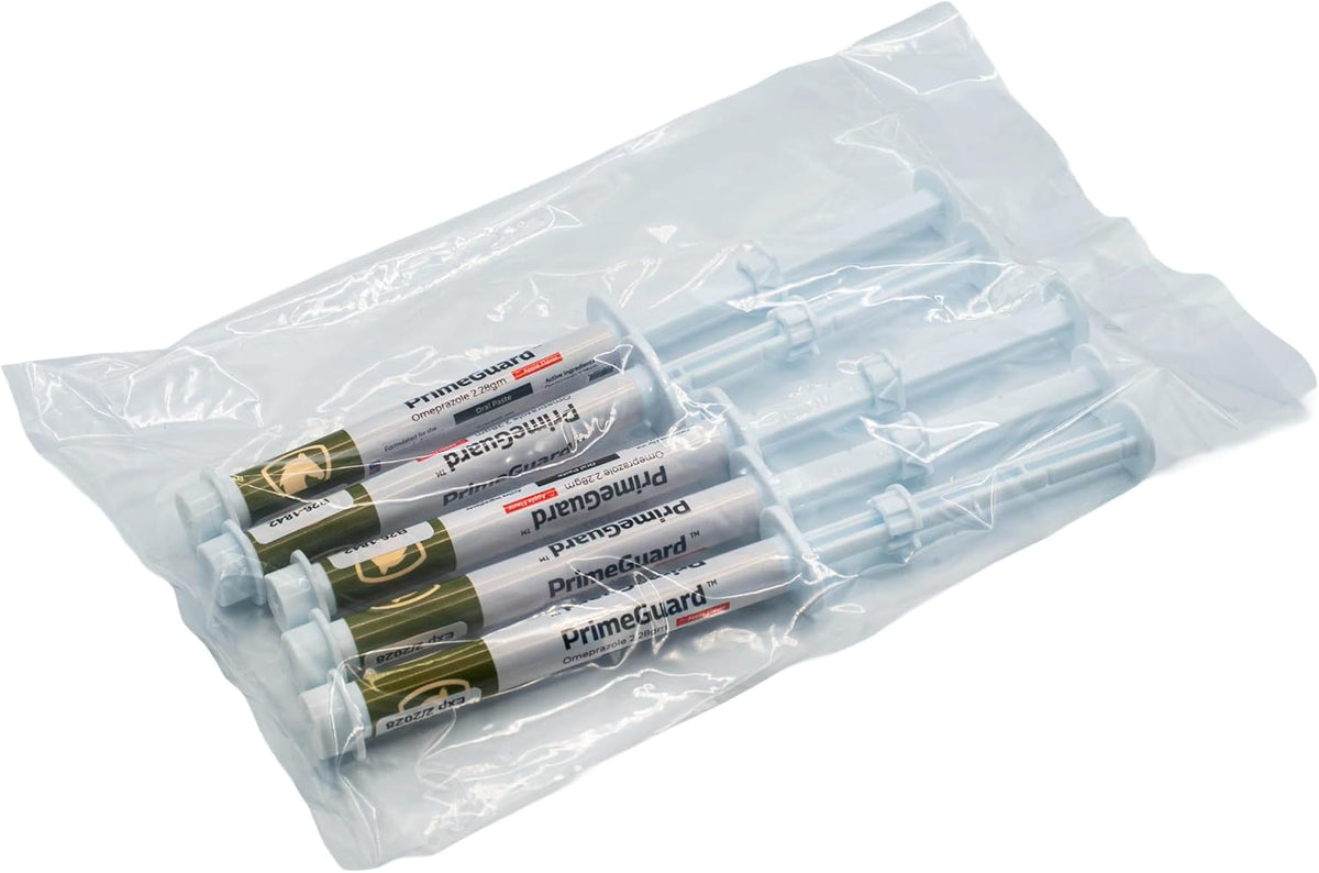 PrimeGuard (omeprazole) Oral Paste Syringe (2.28 Gm), Apple Flavor - 5 Pack