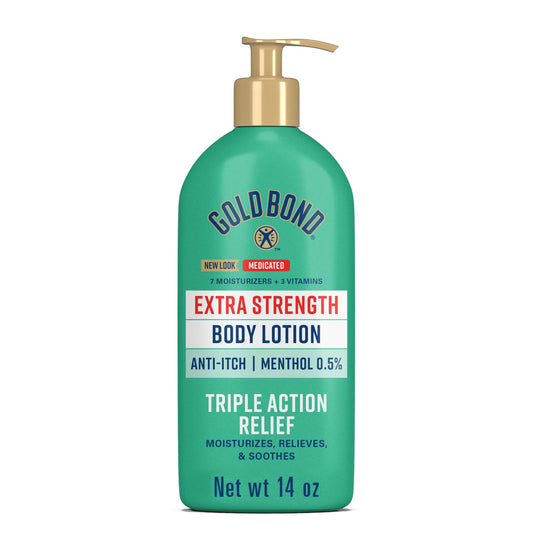Gold Bond Medicated Extra Strength Body Lotion, Moisturizes, Relieves & Soothes, 14 oz Lotion