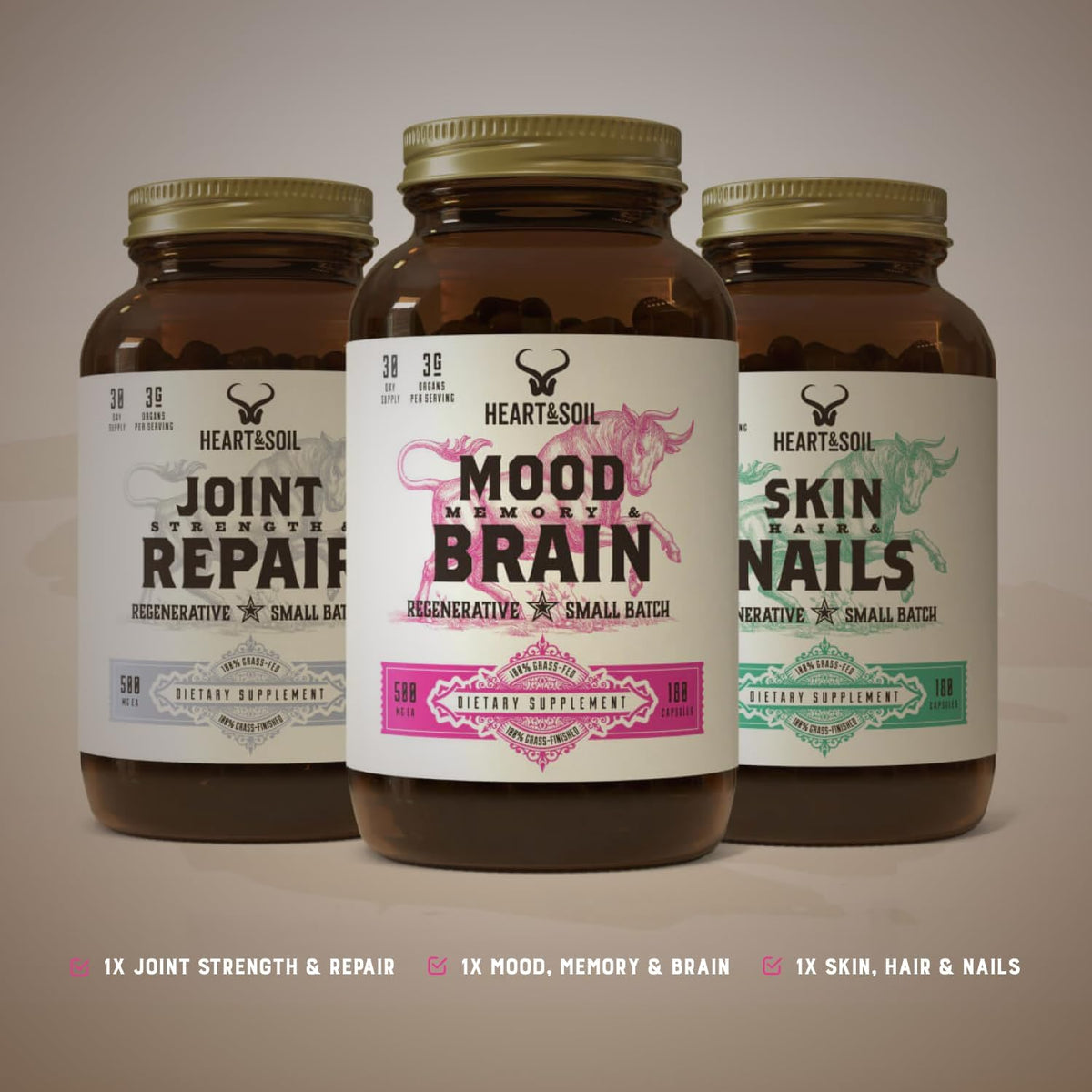 Sleep Stack - Includes Joint Strength & Repair, Skin, Hair & Nails, Mood Memory & Brain for Cognitive Function, Mobility, and Wellness