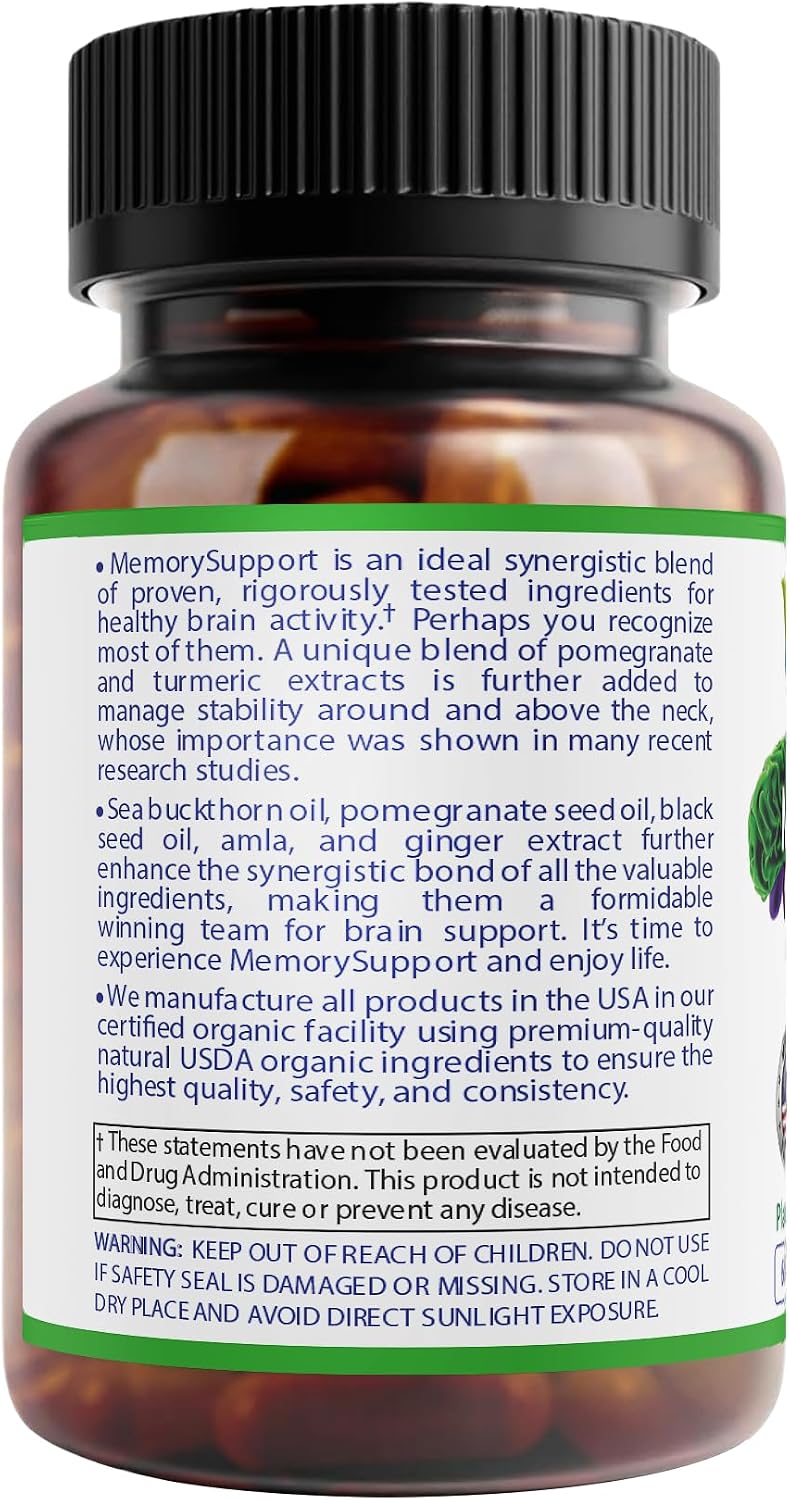 Bodymune Organic MoodBliss | Supports a Calm, Relaxed & Positive Mood* | with Ashwagandha, St. John's Wort & Lemon Balm | USDA Organic, USA-Made, Non-GMO, Gluten-Free - 60 cts.