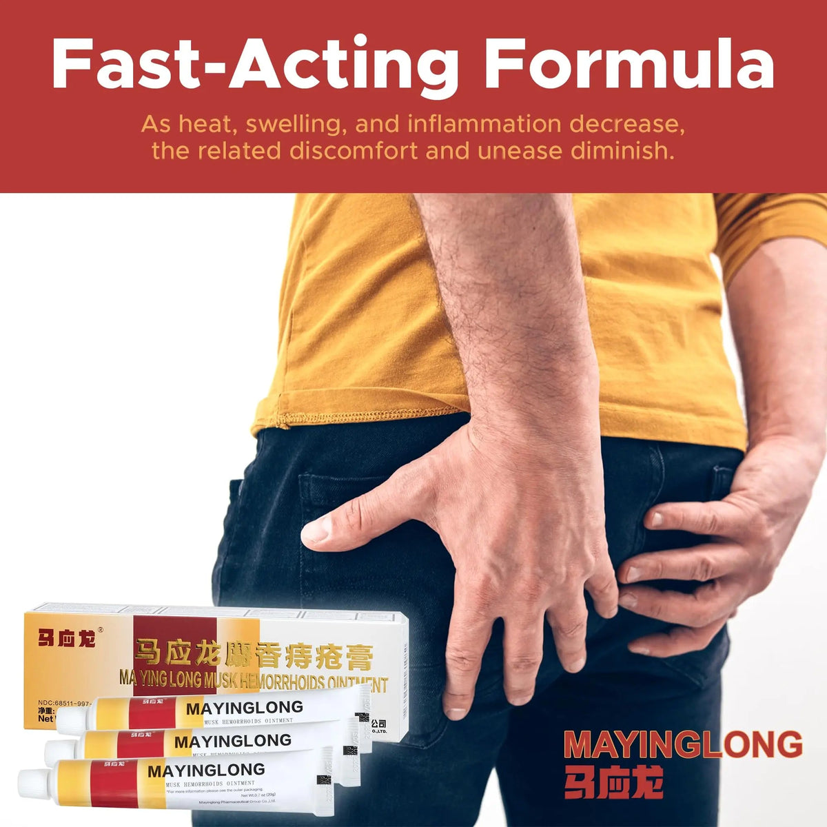 Mayinglong Musk Hemorrhoids Ointment (3 x 10g Tubes), 30g - Maximum Strength Formula for Hemorrhoidal Fast Relief, Soothes Itching, Burning & Discomfort - Fast-Acting Treatment to Shrink Swelling MayinglongBuy Supplements Australia