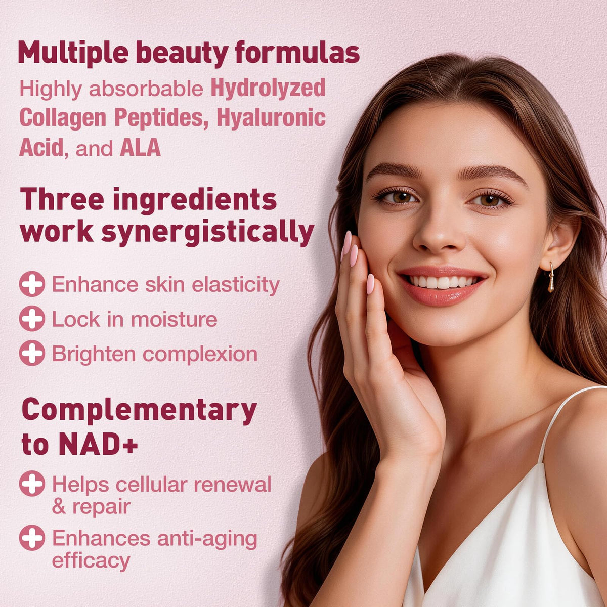 Totaria NAD+ Supplement for Women - NAD Trans-Resveratrol Supplement with Magnesium,CoQ10,PQQ, Ashwagandha,Collagen Peptide - NMN & NMNH Alternative - Cellular Renewal & Energy - 120 Capsules