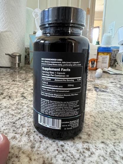 Leviathan Nutrition TUDCA Bile Salts 300mg - Tudca (Tauroursodeoxycholic Acid) Supplement 60 Capsules