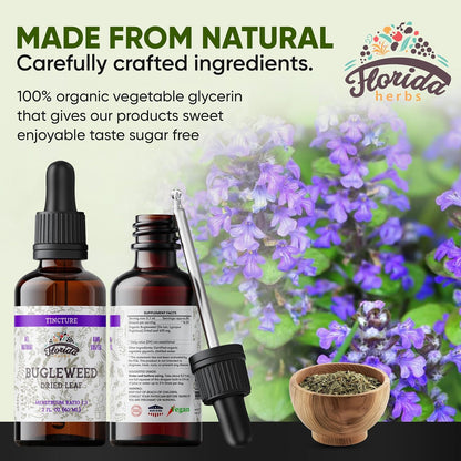 Bugleweed Tincture, Organic Bugleweed Extract (Ze LAN, Lycopus Virginicus) Herbal Supplement, Non-GMO in Cold-Pressed Organic Vegetable Glycerin 700 mg, 2 oz (60 ml)
