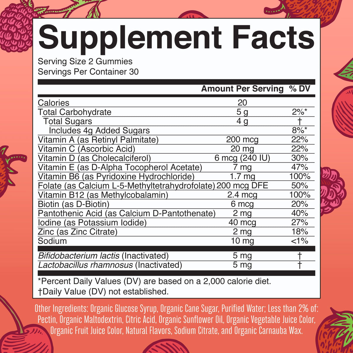 MARYRUTH'S Kids Vitamins USDA Organic | Multivitamin Gummies + Postbiotics for Ages 4+ | Multivitamin for Kids with Lactobacillus Rhamnosus | Children’s Vitamins | Vegan | Non-GMO | 60 Count