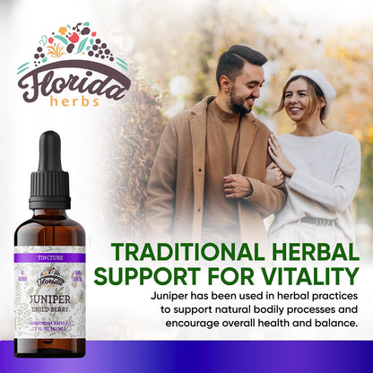 Juniper Tincture Alcohol-Free, Organic Juniper Berry Extract (Juniperus communis) - Non-GMO in Cold-Pressed Organic Vegetable Glycerin - 2 oz