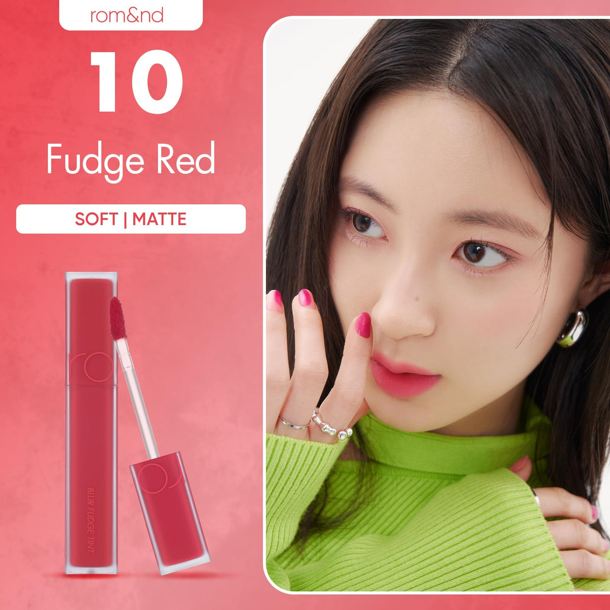 rom&nd OVEEER Shade Series Blur Fudge Tint | Silky Matte Lipstick for Velvety Smooth Lips | Long-Lasting Stain, Wrinkle Blurring, Moisturizing Formula | 16 Burnt Orange | Lip Stain Long Lasting Waterproof | Buildable Matte Blurred Finish | Hydrating Lip S