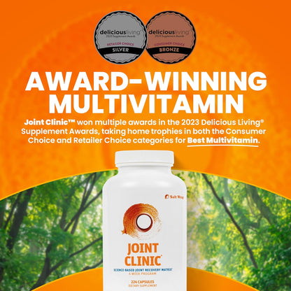 SaltWrap Joint Clinic Multivitamin, Type II Collagen, 224 Caps Made in USA, C3 Turmeric with Cissus and Hyaluronic Acid to Reduce Oxidative Stress and Support Healthy Inflammation Response | Made in USA, C3 Turmeric with Cissus and Hyaluronic Acid to Redu