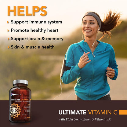 Vegan Omega 3 DHA EPA Supplement + Ultimate Vitamin C