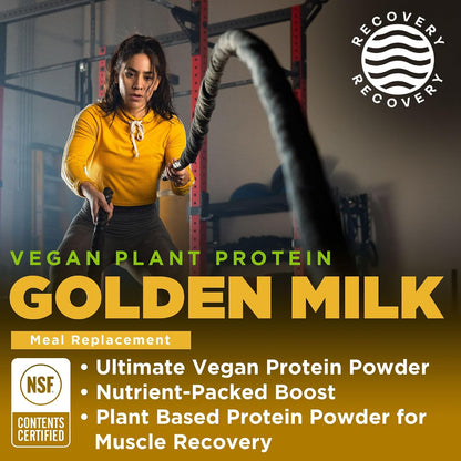 Gnarly Nutrition Golden Milk Vegan Protein Powder Creatine Powder, Unflavored (16.05oz)