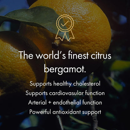 NAOMI Italian Citrus Bergamot 500mg + Nitric Oxide Support - Supports Healthy Cholesterol, Blood Flow & Circulation Already in Normal Range - Patented BergAmore® & S7® Blend, 30-Day Supply