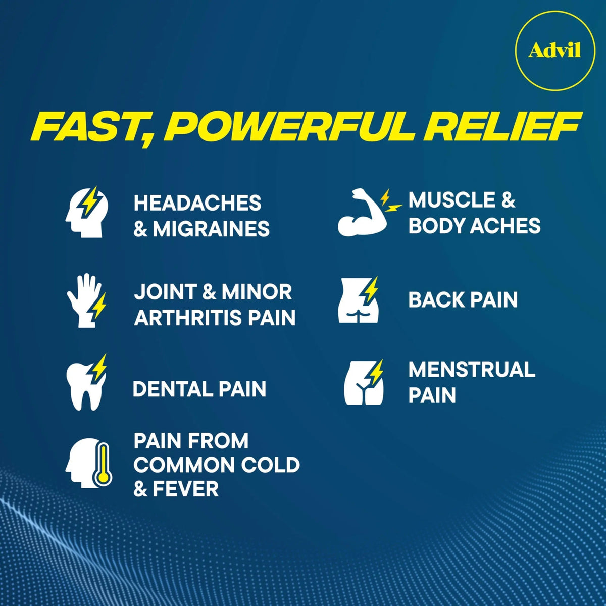Advil Pain Reliever and Fever Reducer, Ibuprofen 200mg for Pain Relief - 50 Coated Tablets AdvilBuy Supplements Australia