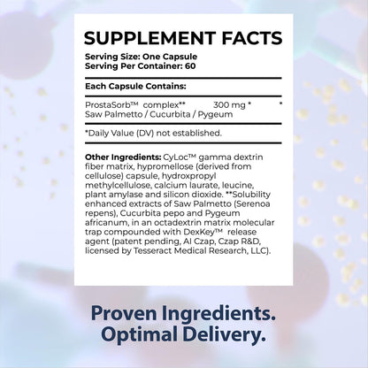 Tesseract Medical Research Optimal Gut & Prostate Bundle, Butyric Acid Complex Gastrointestinal and Prostate Supplement