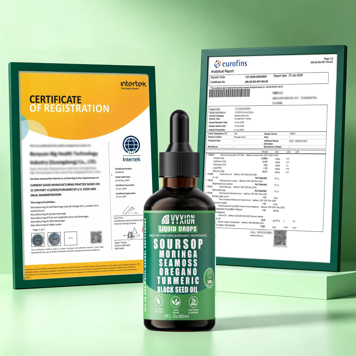 Soursop Bitters Liquid Drops 10 in 1 with Sea Moss, Moringa, Turmeric, Black Seed Oil, Oregano, Ashwagandha | Herbal Extracts for Overall Health-Enhancing |Vegan, Non-GMO| 2 Fl Oz(Mixed Berry Flavor)