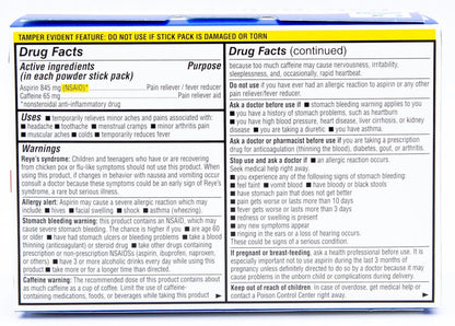 Quality Choice Fast Pain Relief Powder, Contains 50 Powder Packets for Rapid Pain Relief. Contains Aspirin & Caffiene Quality ChoiceBuy Supplements Australia