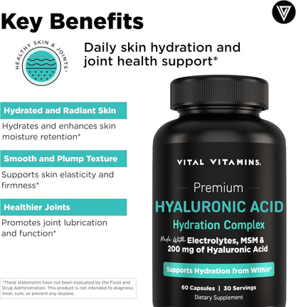 Vital Vitamins Multi-Collagen 150 ct + Hyaluronic Acid Hydration Complex 60 ct