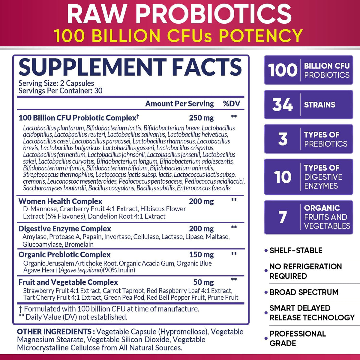 Wholesome Wellness Probiotics for Women 100 Billion CFUs with Prebiotics, Digestive Enzymes + Liposomal Vitamin C Capsules High Absorption, Ascorbic Acid Supplement Bundle