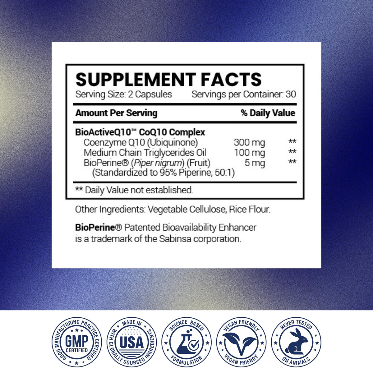 Research Verified CoQ10-100% Pure Extra Strength 300mg CoQ10 – Improved Absorption and Bioavailability with Bioperine - Boost Antioxidant Levels, Improve Cardiovascular Health, 180 Vegan Capsules