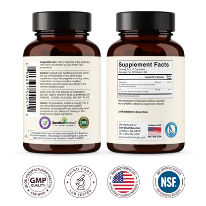 Complete Magnesium Complex 500mg for Women & Men | 120 Capsules | 6 in 1 Mag Supplement with Zinc | Quality Sleep & Muscle Health | Glycinate, Citrate