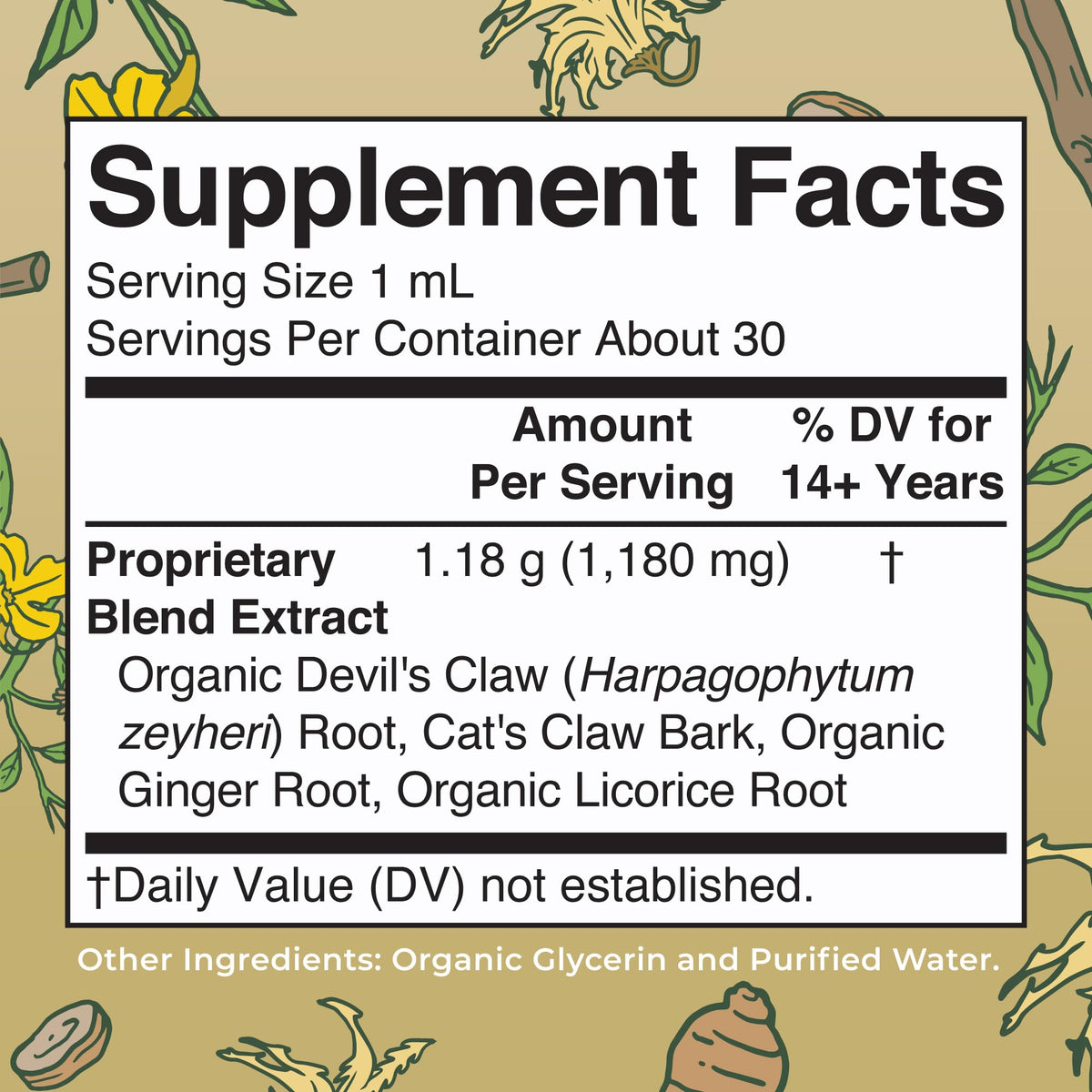 MaryRuth Organics Joint Health Liquid Extract | Four Herbal Blend Liquid Drops | Ginger Root | Licorice Root | Cats Claw | Devils Claw | Vegan | Non GMO | Alcohol Free Tincture | 30 Servings MARYRUTH'SBuy Supplements Australia