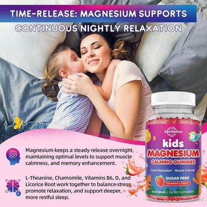 Magnesium Complex for Kids Adults - Magnesium Supplements Gummies Sugar Free