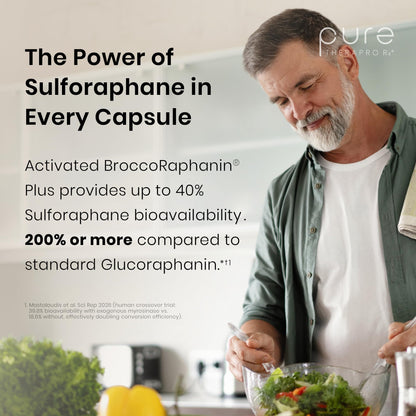 Pure Therapro Rx OncoProtect ES HIGH DOSE Sulforaphane Supplement, Made in USA | 2 Month Supply | 706 mg Patented Activated BroccoRaphanin Broccoli Seed Extract | Glucoraphanin + Myrosinase Pure Therapro Rx buy supplements Au