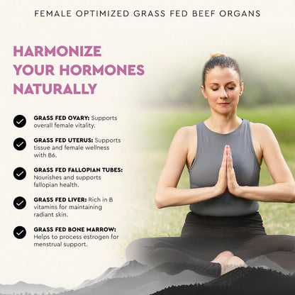 Ancestral Supplements Beef Organ & Liver Bundle for Women – Supports Hormone Balance, Energy, Skin & Wellness – Grass Fed, Pasture Raised Multivitamin