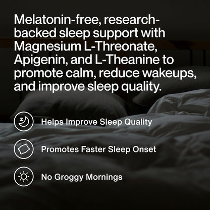 Momentous Nightly Sleep Pack - Magnesium L-Threonate, L-Theanine, and Apigenin - NSF Certified for Sport - 30 Servings