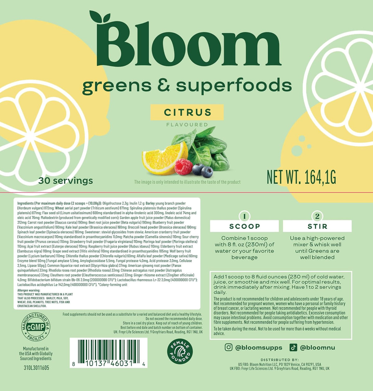 Bloom Super Greens Gummies and Greens Powder Citrus Bundle