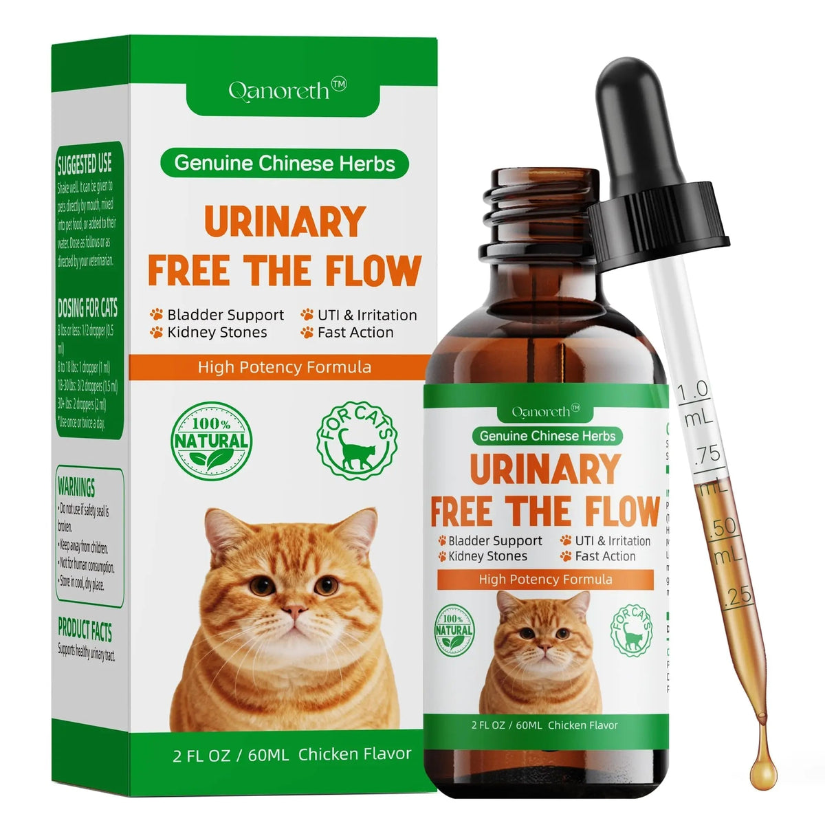 Cat Bladder Remedy for Stones & Crystals, Kidney StonesDissolver forCat- Urinary Free The Flow - Cat Urinary Tract Infection Treatment for Stones, Herbal CatUTI Remedy for Stone Relief & Prevention QanorethBuy Supplements Australia