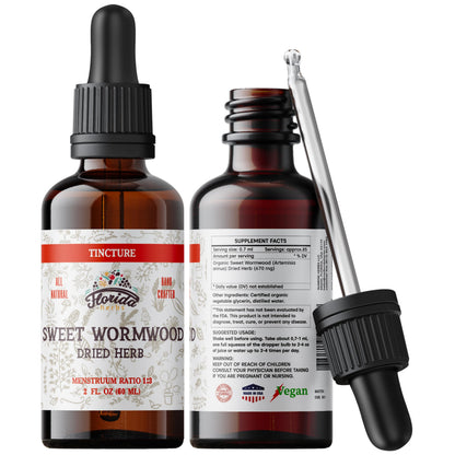 Wormwood Organic Tincture - Natural Intestinal Cleanse and Digestive Cleanse Supplement - Wormwood Herb Extract for Detox - Made in USA - 2 Fl Oz (Wormwood - 2 Fl Oz)