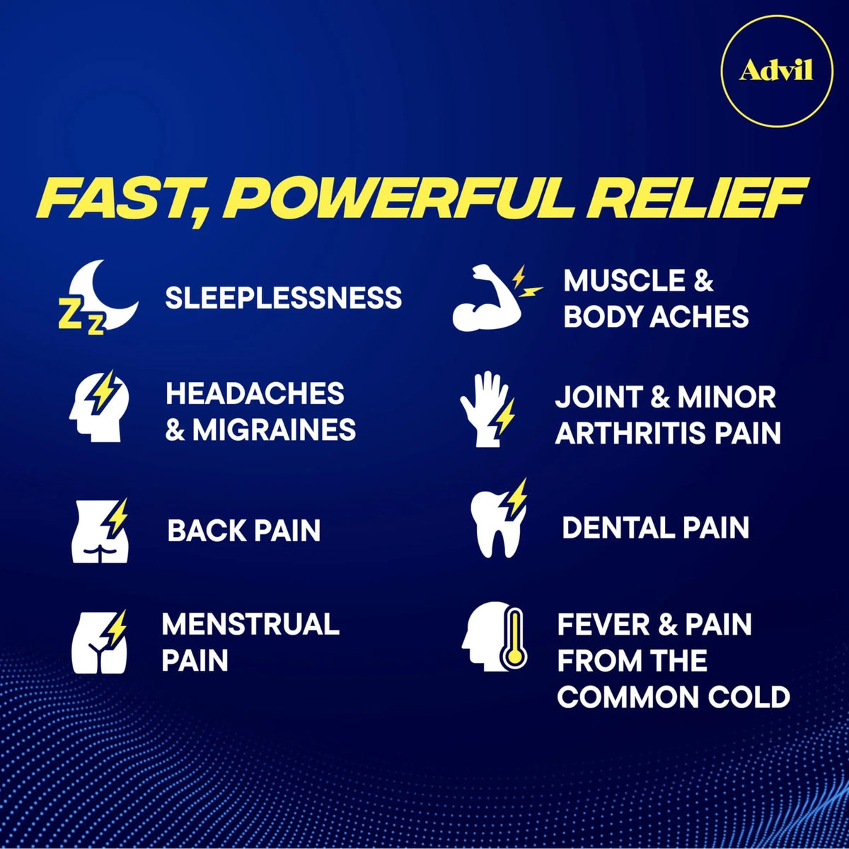 Advil PM Pain Reliever and Nighttime Sleep Aid, Pain Medicine with Ibuprofen for Pain Relief and Diphenhydramine Citrate for a Sleep Aid - 50x2 Coated Caplets AdvilBuy Supplements Australia